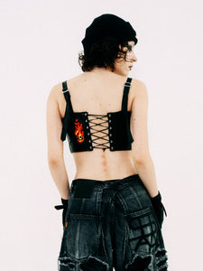 RIDERS LEATHER BUSTIER