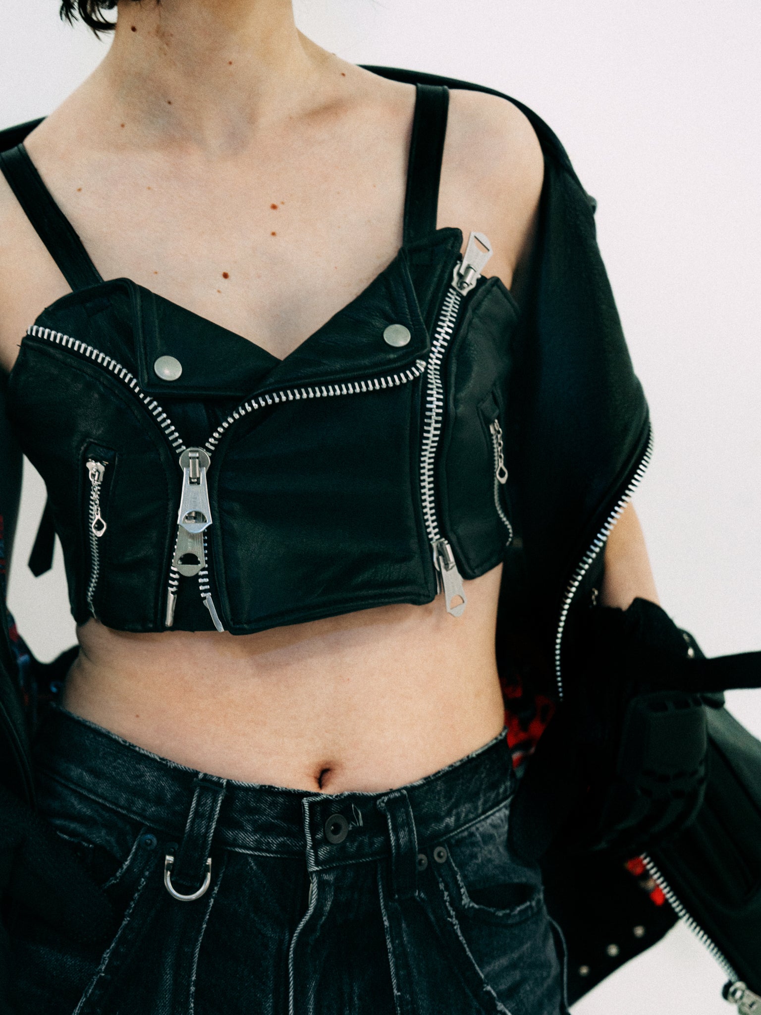 RIDERS LEATHER BUSTIER