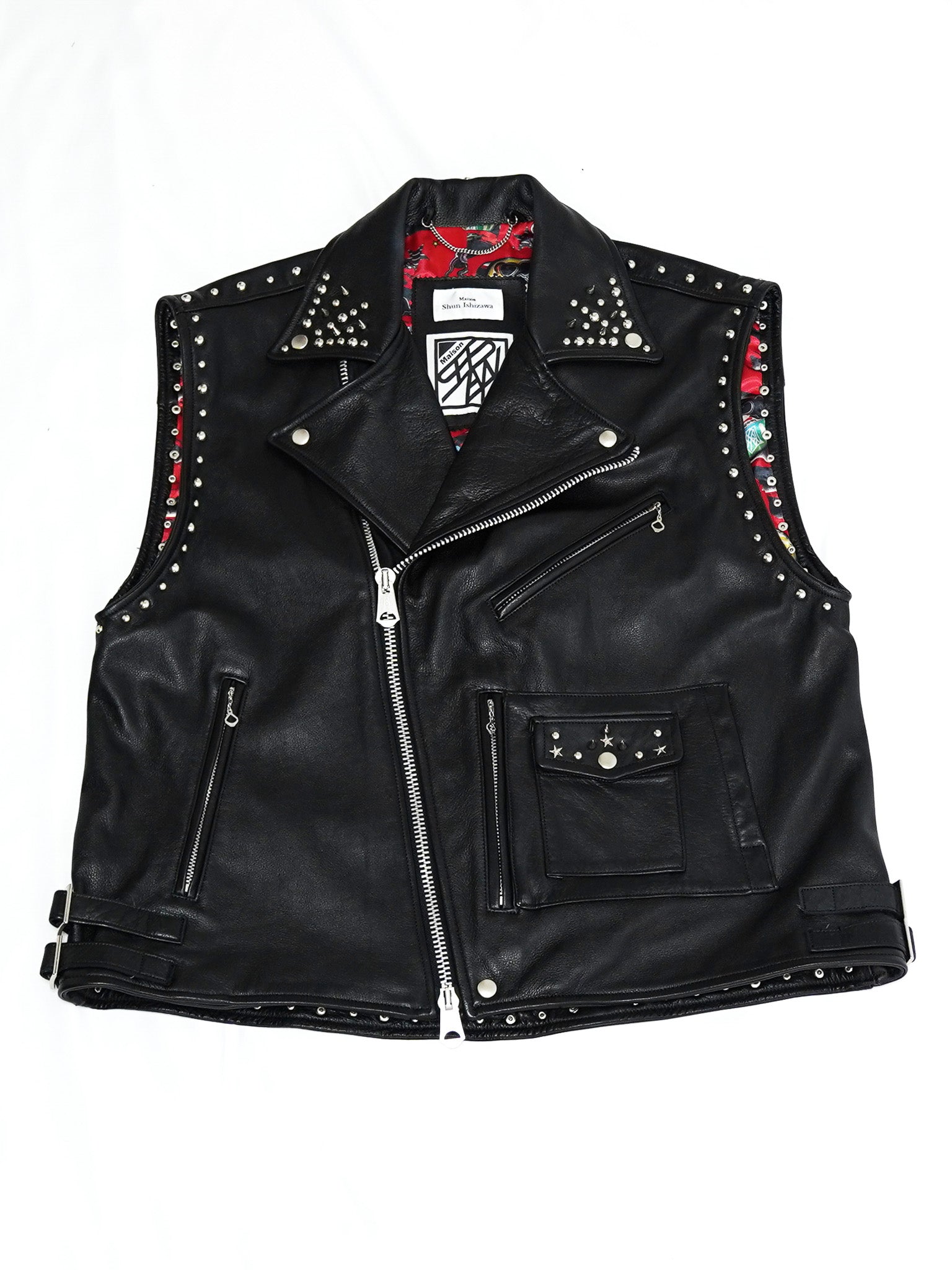 Sleeveless Leather Jacket 2024AW