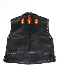 Sleeveless Leather Jacket 2024AW