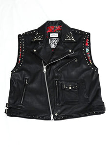 Sleeveless Leather Jacket 2024AW