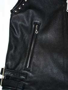 Sleeveless Leather Jacket 2024AW