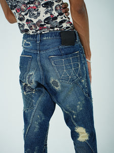 MSI DAMAGE BIKER JEANS